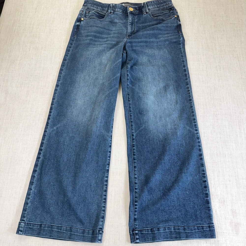 Democracy Medium Blue Wide-Leg Flare Jeans